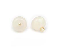 EILJSF 20PCS 11MM Botones de Perlas de Bola Redonda pequeña Azul Cielo Botones de Perlas semicirculares Botones Decorativos para Manualidades de Tela Botón de vástago de Resina