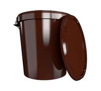 Eimer con tapa de 30 litros hecho en Alemania - apto para alimentos, estable, hermético - Cubo de almacenamiento para guardar alimentos, material de oficina, habitación infantil, hogar, taller