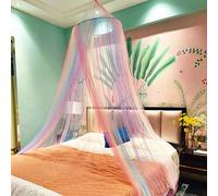 Eimilaly Dosel de Cama Arco Iris para Niñas Mosquitera, Fácil Instalación Dosel de Princesa para Decoración de Habitación de Cama de Niños