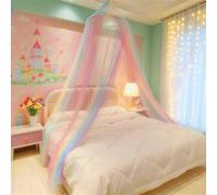 Eimilaly Dosel de Cama Arco Iris para Niñas Mosquitera, Fácil Instalación Dosel de Princesa para Decoración de Habitación de Cama de Niños