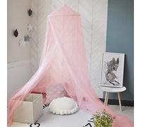 Eimilaly Dosel de Cama Mosquitera, Dosel de Cama para Decoración de Habitación de Niñas - Dosel Colgante de Protección contra Insectos para Adultos, Bebés, Camping al Aire Libre, Pink/Single Door