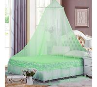 Eimilaly - Mosquitera Redonda de Encaje para Cama, mosquitera, diseño de Princesa, protección contra Insectos, para Adultos, bebés, Camping al Aire Libre,Green