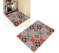 EIMSOAH Alfombra de la Barra de café, Espesor de Goma de Goma Matina de Secado para el Mostrador para el Mostrador de la Cocina, Esconderse con un Patrón Decorativo para la máquina de café (40*50CM)