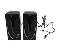 EIMSOAH Altavoz Multimedia Pequeño RGB con Altavoz de 2,0 Pulgadas para Ordenador Portátil de Sobremesa, Salida Potente para Juegos, 1 par de Altavoces USB con Luz para una Experiencia de Sonido