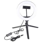 EIMSOAH Anillo de Luz LED Trípode Soporte Lámpara de Relleno de para Fotografía de Belleza en 3 Colores Ajustable Compacto Ligero para Retratos Moda Boda Arte Grabación de Vídeo