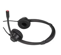 EIMSOAH Auriculares para Centro de Llamadas con Cancelación de Ruido, Ligeros, para Comunicación en la Oficina en Casa, ABS, Color Negro, para Servicio Al Cliente