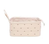 EIMSOAH Bolsa de Almacenamiento para Secador de Pelo con Diseño de Apertura Amplia, Organizador de Herramientas para el Cabello Compacto y Portátil para Elementos Esenciales de Peinado (Beige con