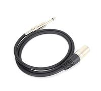 EIMSOAH Cable de Micrófono XLR Macho a TRS Jack con Diseño de Alta Resistencia para Puesta en Escena PVC + Metal (XLR hembra 0,5 m/1,6 pies)