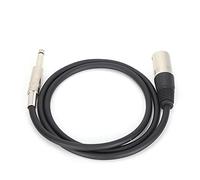 EIMSOAH Cable de Micrófono XLR Macho a TRS Jack con Diseño de Alta Resistencia para Puesta en Escena PVC + Metal (XLR hembra 1m/3,3 pies)