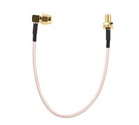 EIMSOAH Cable RF Coaxial SMA, Puente SMA Hembra a Macho en ángulo Recto, Cable Coaxial RG316 de 20 Cm para Antena, Radio WiFi, Dispositivos LAN Inalámbricos