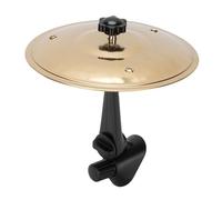 EIMSOAH Car Crash Cymbal Mini Tambor Tono de Aleación Fuerte para Entretenimiento en el Automóvil Adecuado para Bateristas y Amantes de la Música 2 Soportes (Oro)