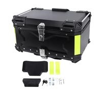 EIMSOAH Caso de 65 litros, con Bloqueo de Seguridad, Pegatina de Aleación de Aluminio, Pegatina Reflectante, Caja de Troncal, Caja de, para Equipaje de Casco (Negro)