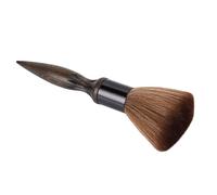 EIMSOAH Cepillo de Peluquero Profesional, Plumero de Cuello, Depilación Eficiente para Corte de Pelo, 9,25", Tono de Madera para Salón (A)