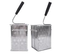EIMSOAH Cesta para Freír de Acero Inoxidable 304 con Largo, 4,7x4,7x6,8 Pulgadas, para Cocinar Patatas Fritas, Pollo, Verduras, Cocina Casera, Restaurantes, Fiestas