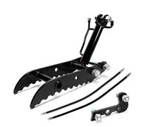 EIMSOAH Clips de Pulgar Hidráulicos para Excavadora, Abrazadera Auxiliar de 3 Orificios de Alta Resistencia de Acero Al Manganeso con Soporte en Forma de L, para Manipulación de