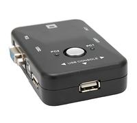 EIMSOAH Conmutador KVM de Monitor Dual USB 2.0 Conmutador de 2 Puertos de Alta Resolución 1920x1440 para 98 98SE 2000 ME XP, Plug and Play para Juegos en Línea y DVR, Material ABS