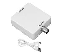 EIMSOAH Convertidor de Vídeo HD Adaptador VGA a BNC para Ordenador de Cine en Casa, TV, Soporte NTSC/PAL, Entrada VGA, Salida BNC, Entrada de Analógico L/R, Blanco, 1 Convertidor, Alimentación USB,