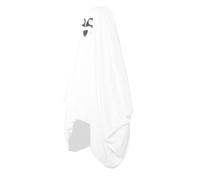 EIMSOAH Disfraz de Fantasma Espeluznante con Capa, Bonito Disfraz de Fantasma Blanco para Fiestas y Festivales, Material de Nailon (M)