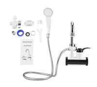 EIMSOAH Dispensador Instantáneo de Agua Fría y Caliente, Pantalla de Temperatura, Grifo de Cuello de Ganso con Rotación de 360° con Cabezal de Ducha, para Cocina, Baño, Lavado de (Entrada lateral)