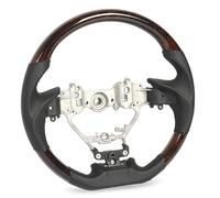 EIMSOAH EIMSOAH Volante Hydro Dip de Fondo Plano de Cuero Cosido a Mano para Conductores RX AL20 ES XV60 GS L10 GX LX 2016-2022 (Grano de madera) (Grano de madera)