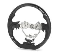 EIMSOAH EIMSOAH Volante Hydro Dip de Fondo Plano de Cuero Cosido a Mano para Conductores RX AL20 ES XV60 GS L10 GX LX 2016-2022 (Grano de madera) (Patrón de fibra de carbono)