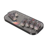 EIMSOAH Fighting Box Keyboard Stick de Latencia Ultrabaja para Teclado de PC para Juegos Versátil para PC, SteamDeck, ABS Gris 7.5x3.0x0.4in