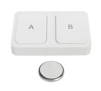 EIMSOAH Interruptor de Escena Inteligente Inalámbrico para, Botones Pulsadores de 2 Vías, Control de Hogar Inteligente, Mini Interruptor de Pared con Batería de 150mAh