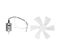 EIMSOAH Juego de Aspas de Plástico para Ventilador de Ventilación de RV de 6" con Motor de 12 V para Circulación de Aire, Kit Completo para Baño de RV