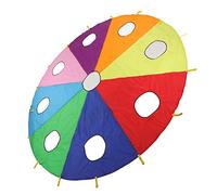 EIMSOAH Kit de Juego de Topo con Paracaídas Al Aire Libre con Diseño de Forma Redonda de 9 Agujeros y Palo Inflable para Juego Cooperativo y Desarrollo de Habilidades Cognitivas, de Jardín de Infantes