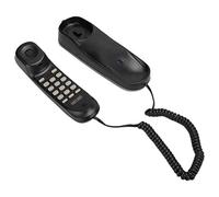 EIMSOAH KXT-433 Teléfono Colgante de Comercio Exterior Inglés, Teléfono con Cable Básico de Montaje en Pared Negro, Receptor Magnético Dual de Sonido Claro para Personas Mayores