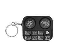 EIMSOAH Llavero Mini DJ, Llavero con Reproductor de Discos DJ con Luces Coloridas, Reproducción Automática y Modo de Prensa Manual, con Material ABS, para Entretenimiento Musical y (Negra)