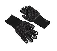 EIMSOAH Manoplas de Horno Antideslizantes Resistentes Al Calor de 800 ℃ con Aislamiento Térmico, 2 Piezas para Trabajadores de la Industria de Barbacoas (Tamaño Libre Negro)