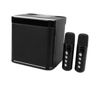 EIMSOAH Máquina de Karaoke Altavoz Portátil Sonido Premium para Fiestas en Casa, Altavoz de Karaoke Negro con Juego de Micrófono para Deportes Al Aire Libre