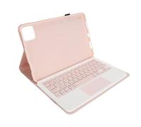 EIMSOAH MI Pad 6 6 Pro 11 Pulgadas 2023 Case de Teclado, Teclado Inalámbrico Desmontable, Cubierta de Soporte de PU con Magnéticamente Desmontable, Pila (Rosa)