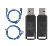 EIMSOAH Paquete de 2 Receptores Dongle USB VR Portátiles, Receptor Inalámbrico para Controladores de índice de Válvulas Vive Tracker, con Cable de Extensión USB para SteamVR (Negro Transparente)