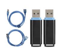 EIMSOAH Paquete de 2 Receptores Dongle USB VR Portátiles, Receptor Inalámbrico para Controladores de índice de Válvulas Vive Tracker, con Cable de Extensión USB para SteamVR (Negra)