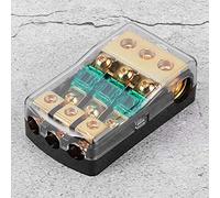 EIMSOAH Portafusibles Compacto de 3 Vías Mini ANL Portafusibles de Audio Bloque de Distribución de Calibre 0/2/4 para ABS de Alta Resistencia Automático 1 X Bloque de Distribución de Fusibles
