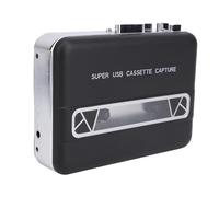 EIMSOAH Reproductor de Cinta de Casete Convertidor de Casete a Digital Estándar, Calidad de Sonido Clara, para Entusiastas de la Música, Alimentación por Cable USB, Negro