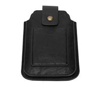 EIMSOAH Riñonera Universal de Piel Sintética para Hombre con Funda para Teléfono Doble, Funda para Teléfono Exterior con Ranura para Tarjeta y Anillo de Clamp/Holder para Cintura para Teléfonos de