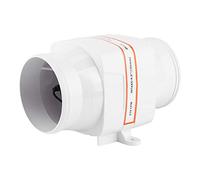 EIMSOAH Soplador de Aire de Sentina de 12V, 4 Pulgadas, 270CFM, Ventilador Eléctrico Marino en Línea, Accesorio para Barco para Ventilación, Eje de Motor Sellado, ABS Blanco
