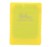 EIMSOAH Tarjeta de Memoria, Tarjeta de Datos de Juegos Externa de Alta Velocidad de 64 MB para Todas Las Versiones y Juegos de, con Soporte FMCB 1.966, Plug and Play (Amarillo)