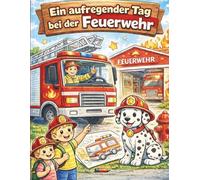 Ein aufregender Tag bei der Feuerwehr: Kindgerechtes Malbuch für Kinder von 4-7 Jahren - Lernen, Malen und Entdecken