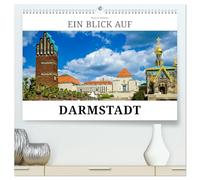 Ein Blick auf Darmstadt in Farbe (hochwertiger Premium Wandkalender 2027 DIN A2 quer), Kunstdruck in Hochglanz: Darmstadt - Zentrum des Jugendstils und noch viel mehr!