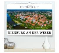 Ein Blick auf Nienburg an der Weser in Farbe (hochwertiger Premium Wandkalender 2027 DIN A2 quer), Kunstdruck in Hochglanz: Ein ungewohnter Blick auf Nienburg in harten Schwarz-Weiß-Bildern.