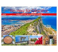 Ein Herz für Gibraltar (Wandkalender 2026 DIN A2 quer), CALVENDO Monatskalender: Beeindruckende Impressionen von Gibraltar - den Felsen zwischen zwei Kontinenten