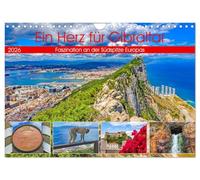 Ein Herz für Gibraltar (Wandkalender 2026 DIN A4 quer), CALVENDO Monatskalender: Beeindruckende Impressionen von Gibraltar - den Felsen zwischen zwei Kontinenten