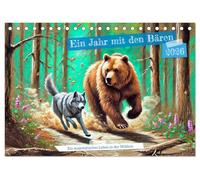 Ein Jahr mit den Bären - Ein majestätisches Leben in der Wildnis (Tischkalender 2026 DIN A5 quer), CALVENDO Monatskalender: Erlebe das faszinierende ... Illustrationen aus der unberührten Natur.