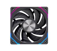 EINAREX EX12C Black Ventilador PC 120mm PWM ARGB, 600-1600 RPM, 51,31 CFM, 28,3 dBA, Rodamiento Hidráulico