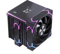 EINAREX Glide G300 Black Disipador CPU Dual Tower con Pantalla LCD, 6 Heatpipes, 2 Ventiladores PWM ARGB 120mm, 600-2600 RPM, Intel LGA 1851/1700 y AMD AM5/AM4