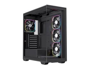 Einarex Prisma S700 RGB Caja de PC para Gaming, Soporte para 9 Ventiladores de 120mm, Refrigeración Líquida de 360mm (RGB Negro)